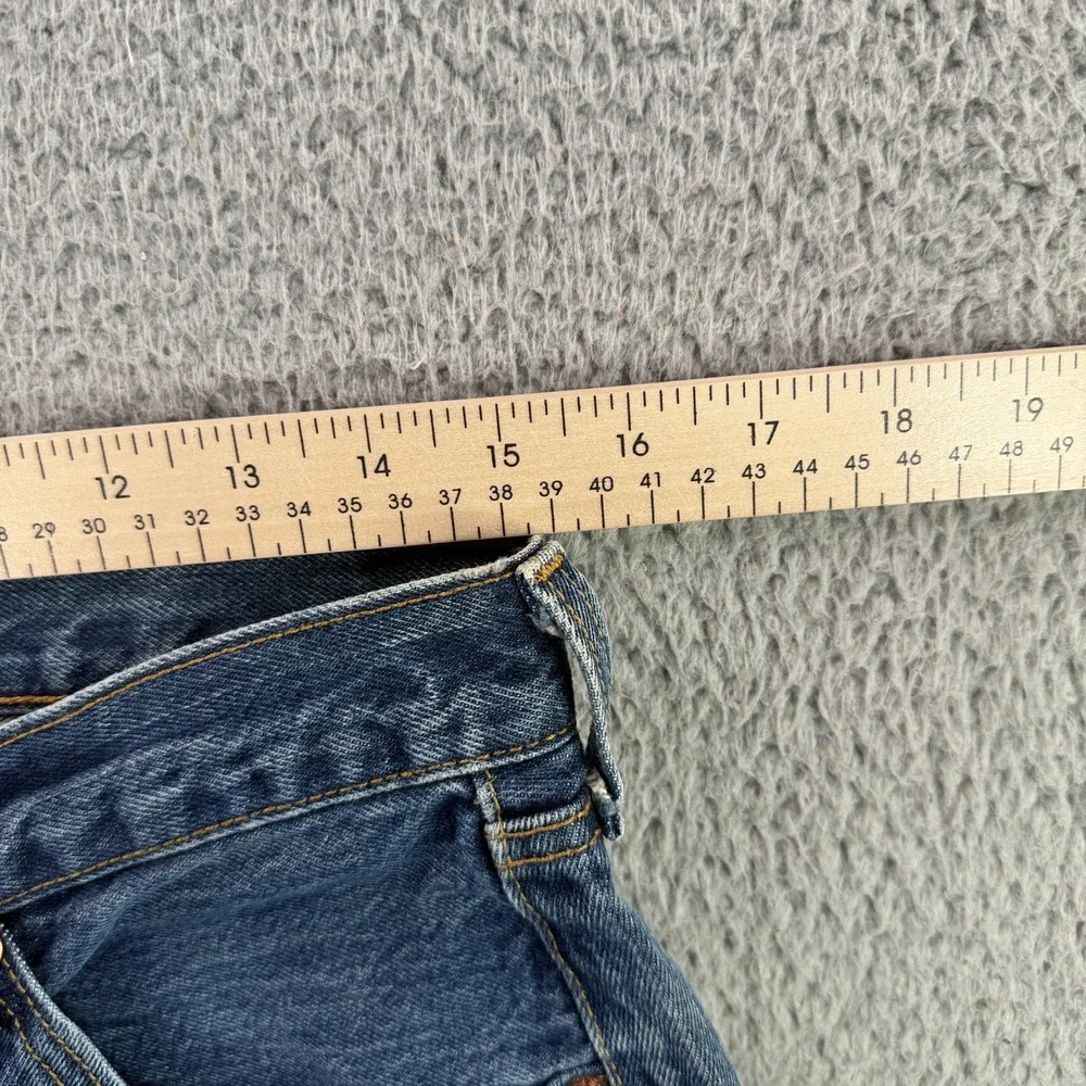 Levis 501 Jeans Mens 31x34 Blue Vintage Y2K Straight Leg Button Fly Denim